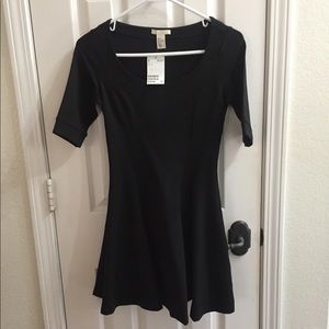 H&M brand new black flared dress